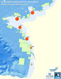 Ensemble de fréquentation 2011 par région » cartographie : Sébastien Dalloyau (LPO/FAME)