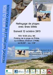 Affiche nettoyage de plage Oleron 300