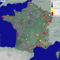 Carte localisation Moineau friquet