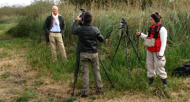 Tournage sur le marais de l’Anglade, Jean Terrisse - Crédit photo : Emmanuelle Champion