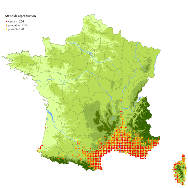 carte de repartition en periode reproduction