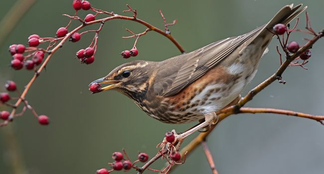 Grive Mauvis (Turdus iliacus) - Crédit photo : Frans Pelsmaekers