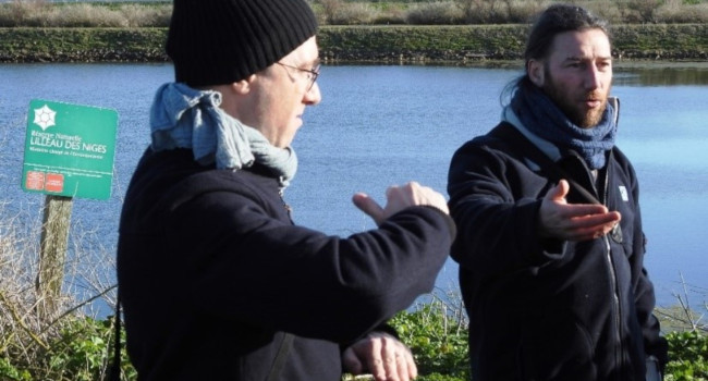 Sortie découverte des oiseaux "à deux voix" avec un traducteur en langue des signes - Crédit photo : Jacky Richard