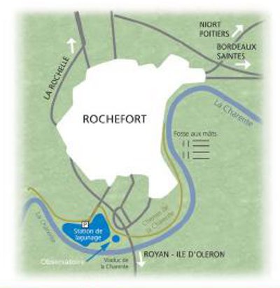 Carte station de lagunage de Rochefort