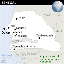 Carte du Sénégal