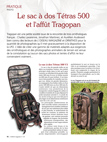 Pratique : le sac à dos Tétras 500 et l'affût Tragopan